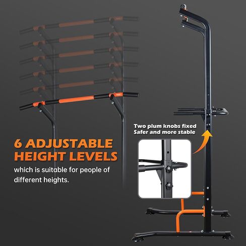 leikefitness Multifunction Power Tower Exercise Equipment,Pull Up Dip Station,Height Adjustable for Home Gym Strength Training Fitness Equipment,Dip Stands,Pull Up Bars,Push Up Bars,VKR in Kuwait