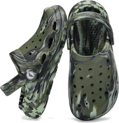 Kids Tie Dye Garden Clogs for Boys Girls | Lightweight Slip-On Water Shoes with Arch Support in Kuwait