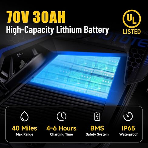 Kooz 72V Pro 5000W دراجة الأوساخ الكهربائية للبالغين ، HP117E دراجة كهربائية مع بطارية ليثيوم 30AH ، وسرعة قصوى 50 ميلاً في الساعة 40 ميل ، و Brakes Hydraulic Mountain على الطرق الوعرة على الطرق الوعرة. in Kuwait