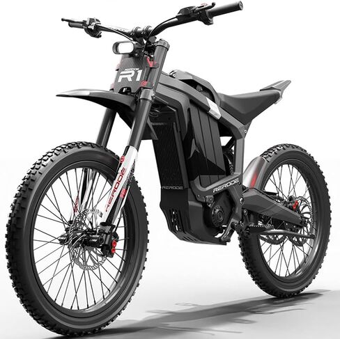 R1 Electric Dirt Bike for Adult, 8000W Peak Power 19" Tires, 52.8MPH Max Speed, 74.6 Miles Range, 330NM Torque, Electric Motorcycle with Dual Hydraulic Oil Brakes/Full Suspension, Off-Road Cross Ebike in Saudi Arabia
