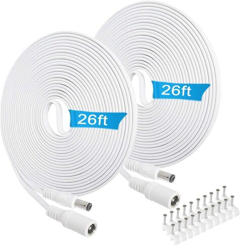 DC Extension Cord 16.4FT,5.5mm x 2.1mm 12v DC Power Extension Cable Flat 12 Volt Power Supply Adapter for CCTV Security Camera Surveillance IP Camera Dvr Standalone LED Strip,Male to Female in Saudi Arabia