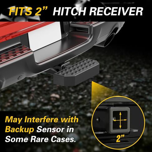 Tow Hitch Step Trailer for 2 "مستقبلات ، 400 رطل الحمل القصوى ، مع مقطع الدبوس و Bolts الاستقرار ، متوافق مع بيك اب تشرات سيارة سيارات سيارات الدفع الرباعي فان RV ، ووقاية مضادة للانزلاق وحارس الصدأ الصدأ in Saudi Arabia