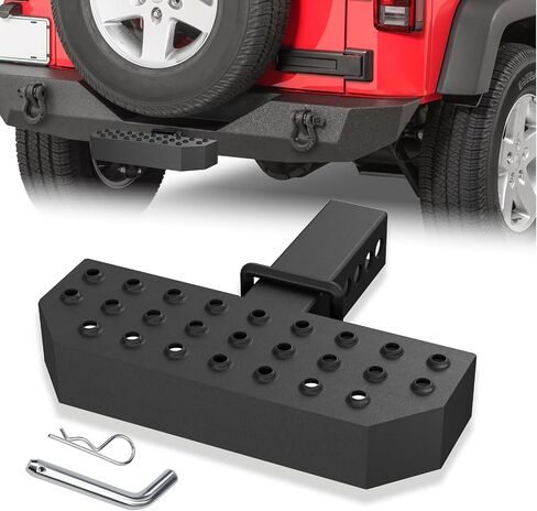 Tow Hitch Step Trailer for 2 "مستقبلات ، 400 رطل الحمل القصوى ، مع مقطع الدبوس و Bolts الاستقرار ، متوافق مع بيك اب تشرات سيارة سيارات سيارات الدفع الرباعي فان RV ، ووقاية مضادة للانزلاق وحارس الصدأ الصدأ in Saudi Arabia