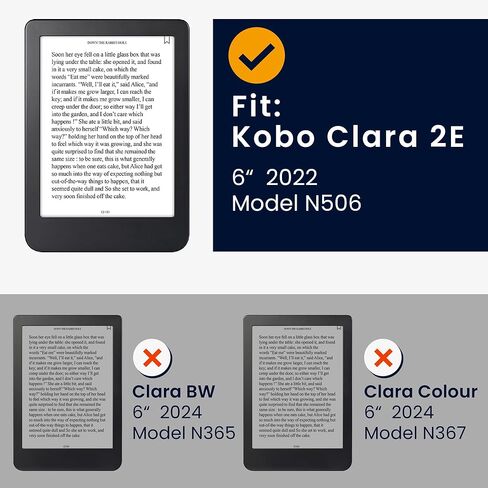 kwmobile Case Compatible with Kobo Clara 2E / Tolino Shine 4 - Nylon Protective e-Reader Cover Folio Book Style Case - Red in Saudi Arabia