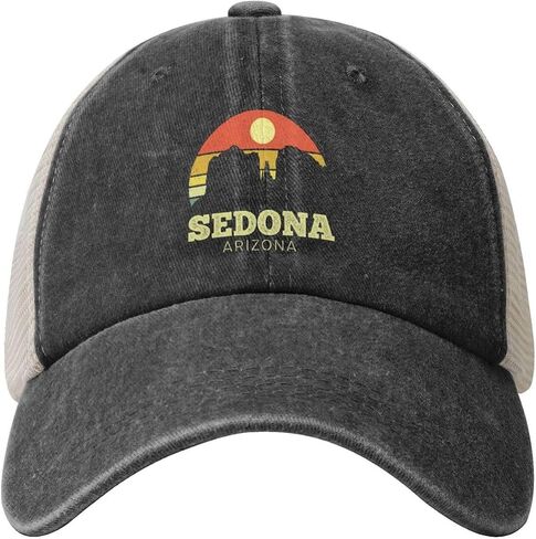 Sedona Arizona Sunset Mesh Baseball Cap Cotton Vintage Cowboy Hat in Saudi Arabia