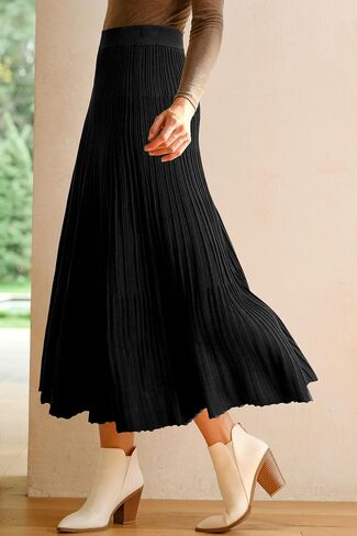 Arach & Cloz Women's Wool Blend Wide Sciens A-Line Lined Closts Flowy Long Trains 2025 in Saudi Arabia