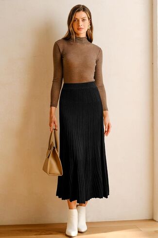 Arach & Cloz Women's Wool Blend Wide Sciens A-Line Lined Closts Flowy Long Trains 2025 in Saudi Arabia