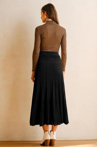 Arach & Cloz Women's Wool Blend Wide Sciens A-Line Lined Closts Flowy Long Trains 2025 in Saudi Arabia