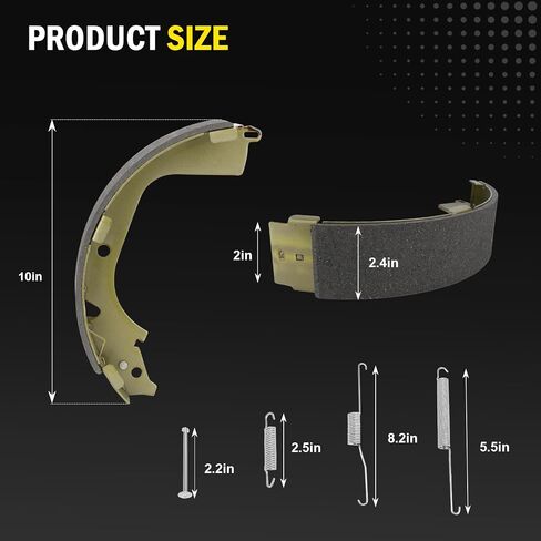17960BF1 Rear Parking Drum Brake Shoes Set with Adjuster and Return Spring Kit for Chevy Silverado 1500 2008-2013 GMC Sierra 1500 2008-2013 - Replaces B960 BS960 in Saudi Arabia