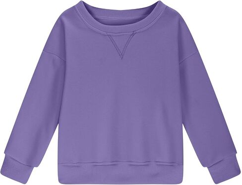 قميص بلوز Crewneck للبنات اللطيفة الطويلة الأكمام قمم الشباب غير الرسميين السترة المتضخمة في سن المراهقة in Kuwait