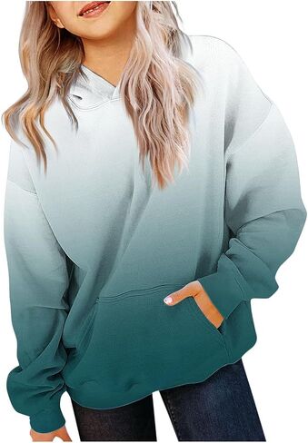 Cute Hoodies for Girls Trendy Oversized Long Sleeve Shirts Hooded Kids Sweatshirts Preppy Tween Girl Trendy Clothes in Saudi Arabia
