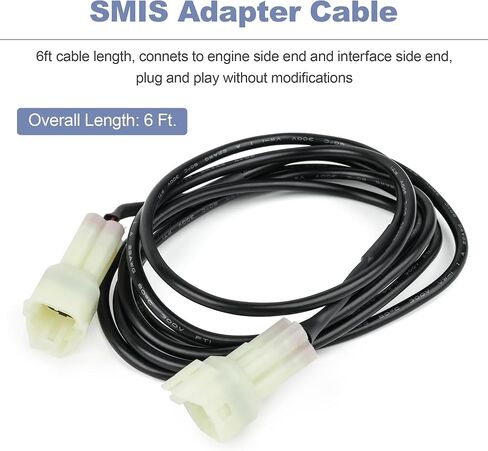 SMIS Digital Talog Gauge to SDS ECU Adapter Cable Cable Harness متوافق مع NMEA 2000 SMG4 لـ Suzuki Outboard DF40-300 990C0-88136 990C088136 in Kuwait