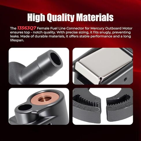 Female Fuel Line Connector, Compatible with Mercury Outboard Motor Engine End 5/16 Inch 8mm, Replaces 13563q3 22-13563A3 18-8076, Works with mercury outboard fuel line in Kuwait