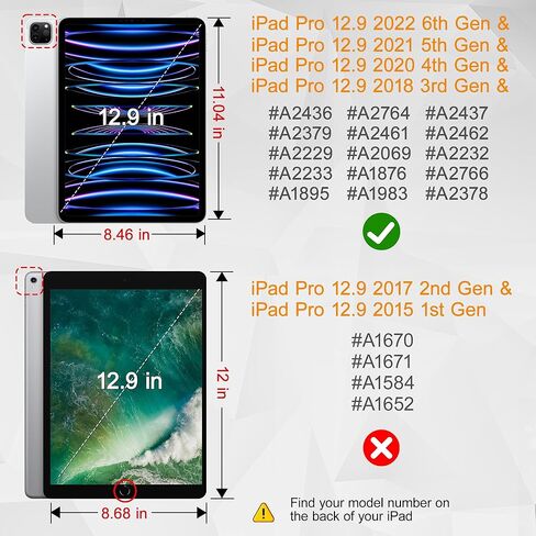 Mektron for iPad Air 12.9 Case 2024/iPad Pro M2 12.9 Case 6th/5th/4th/3rd Gen 2022 2021 2020 2018 with Pencil Holde - Trifold Stand - Auto Wake/Sleep, Beautiful Floral in Kuwait