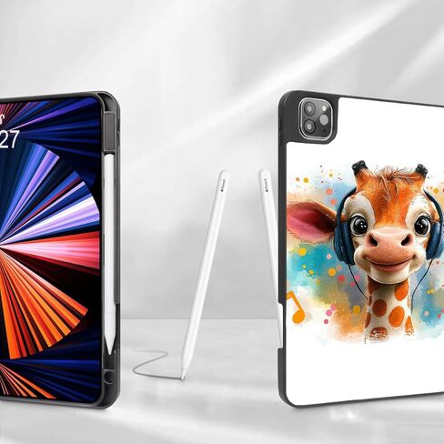 Mektron for iPad Air 12.9 Case 2024/iPad Pro M2 12.9 Case 6th/5th/4th/3rd Gen 2022 2021 2020 2018 with Pencil Holde - Trifold Stand - Auto Wake/Sleep, Beautiful Floral in Kuwait