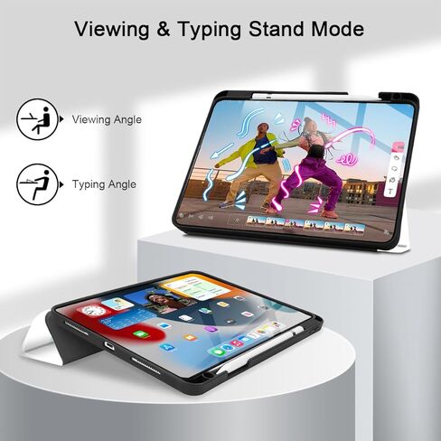 Mektron for iPad Air 12.9 Case 2024/iPad Pro M2 12.9 Case 6th/5th/4th/3rd Gen 2022 2021 2020 2018 with Pencil Holde - Trifold Stand - Auto Wake/Sleep, Beautiful Floral in Kuwait