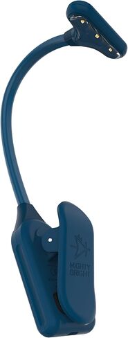 Mighty Bright The Original NuFlex Book Light, Warm Eye Care LEDs, Flexible, Durable, Dimmable, Clip-On Light, for Kids, Reading, Bookworms, Read in Bed, Batteries or Micro USB (Midnight Blue) in Kuwait