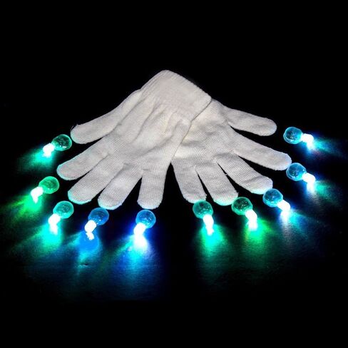 GLOFX LED قفازات الإضاءة | 9 أوضاع ، 34 لون و 1 مليون+ مجموعات | أضواء القفازات للمهرجانات والأزياء in Saudi Arabia