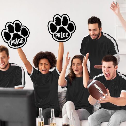 Jecery 6 Pcs School Spirit Pr1de Paw 12 Inch Mitts Print Foam Finger Pride Paw for Homecoming Spirit Week Gear Football Fans in Saudi Arabia