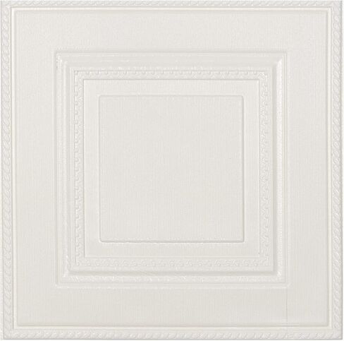 32 PCS Covered 42 Sq.Ft, Ceiling Tiles, Ceiling Tiles Peel and Stick, Self-Adhesive 3D Wall Panels Foam, Easy Intallation and Waterproof for Ceil and Wall Decor, White Modern Simple Square Pattern in Saudi Arabia