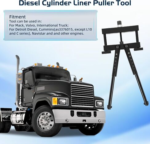 PT-6400-C Universal Cylinder Liner Puller Tool Heavy Duty Diesel Engine Wet Liner Removal Tool for Mack Cummins CAT Volvo 3-7/8" to 6-1/4" Bore OE# 3376015 M50010-B in Saudi Arabia