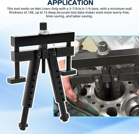 PT-6400-C Universal Cylinder Liner Puller Tool Heavy Duty Diesel Engine Wet Liner Removal Tool for Mack Cummins CAT Volvo 3-7/8" to 6-1/4" Bore OE# 3376015 M50010-B in Saudi Arabia