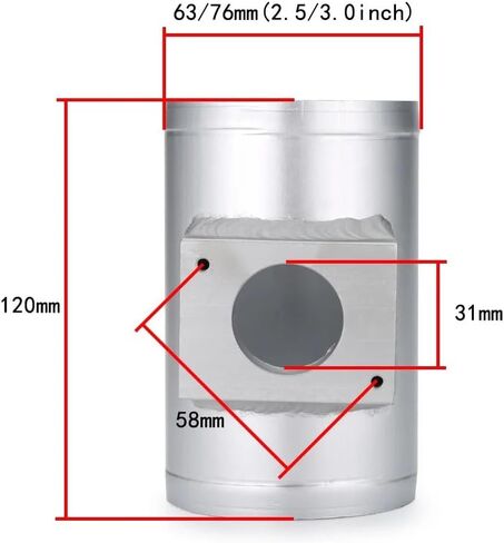 Air Flow Sensor Adapter Air Flow Sensor Mount/Fit For Mitsubishi Asx Lancer Outlander Maf Performance Air Intake Meter Adapter Tube 76mm Air Meter Mount Base in Saudi Arabia