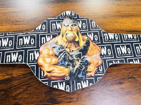 New Hollywood nwo Hulkkk Hogan Wrestling Wrestling Weightwight Praita Belt Belt Comple | حزام بطولة Hogann Wrestling نسخة طبق الأصل in Saudi Arabia