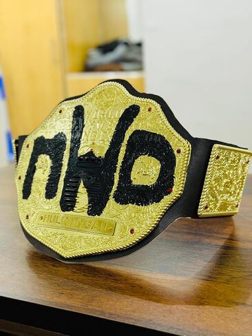 New Hollywood nwo Hulkkk Hogan Wrestling Wrestling Weightwight Praita Belt Belt Comple | حزام بطولة Hogann Wrestling نسخة طبق الأصل in Saudi Arabia