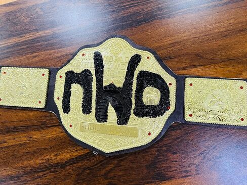 New Hollywood nwo Hulkkk Hogan Wrestling Wrestling Weightwight Praita Belt Belt Comple | حزام بطولة Hogann Wrestling نسخة طبق الأصل in Saudi Arabia