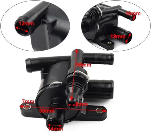LR093489, LR181892 Radiator Oil Liquid Separator Coolant Black ABS for Land Rover for Range Rover Evoque 2012-19 Sport 2014-22< For Jaguar E-Pace 2017-23 F-Pace 2016-23 Auto 1pc in Saudi Arabia