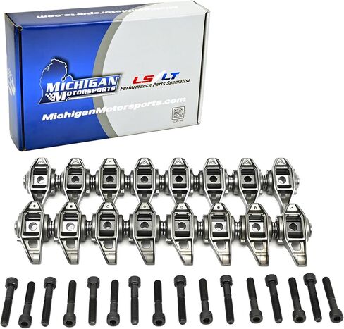 Michigan Motorsports LS3 Rocker Arms - With Bronze Trunion Bushing Kit Installed -Fits L99 L76 L92 LS9 LSA in Saudi Arabia