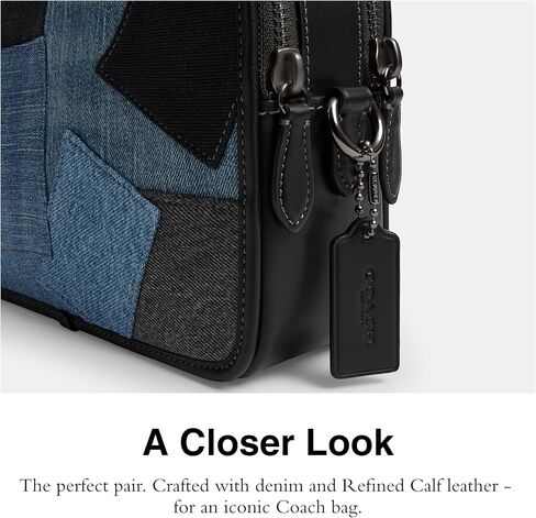 Coach Charter Crossbody Bag 24 with Patchwork, Denim Multi in Saudi Arabia