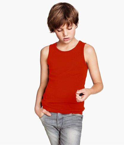 Fomann Kids Cotton Tank Top 4 Pk Boys Girls Solid Color Take Top Children Top Stirts Shirts in Kuwait