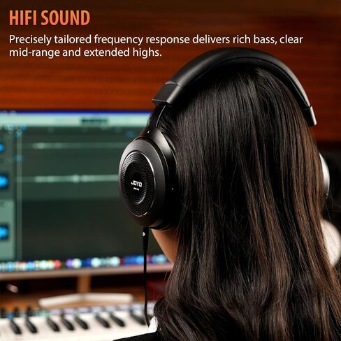JOYO Studio Headphones Monitor Headphone for Recording Over Ear Noise Canceling for Guitar Cellphone Mixer Amplifier Podcast DJ and Keyboard Piano (JMH-02) in Saudi Arabia