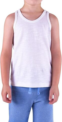 Fomann Kids Cotton Tank Top 4 Pk Boys Girls Solid Color Take Top Children Top Stirts Shirts in Kuwait