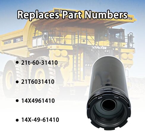 14X-49-61410 Hydraulic Oil Filter Compatible with KOMATSU Heavy Duty Truck Replace 14X4961410 in Saudi Arabia