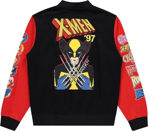 سترة Marvel X -Men Snap Snap for Men - سترة Letterman البالغين مع بقع مطرزة - سترات اسكواش باردة in Saudi Arabia