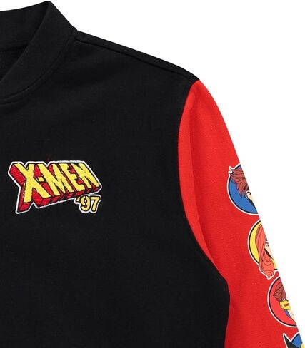 سترة Marvel X -Men Snap Snap for Men - سترة Letterman البالغين مع بقع مطرزة - سترات اسكواش باردة in Saudi Arabia