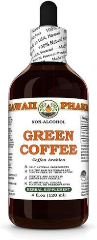 Green Coffee (Coffea Arabica) Gllycerite الجاف ، المصنوع في هاواي ، كل مستخلص سائل طبيعي خالٍ من الكحول - طبيعية ، خالية من الكحول - 2. in Kuwait