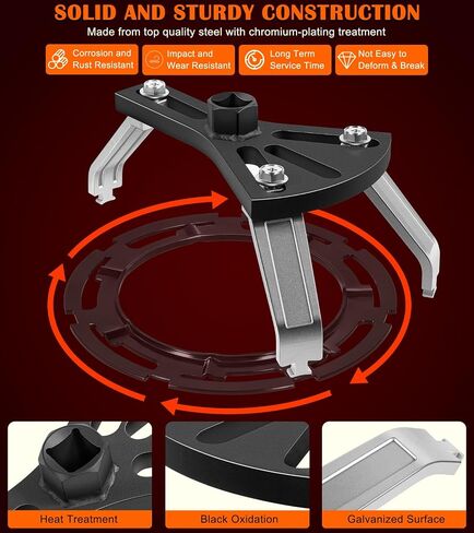 Universal Fuel Pump Removal Tool, 5.31" to 7.17" Adjustable Fuel Pump Lock Ring Tool, Fuel Tank Lock Ring Removal & Installer Tool, Car Fuel Lid Tank Cover Collar Ring Spanner, Fuel Tank Repair Tool in Saudi Arabia