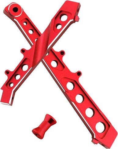 Aluminum Chassis Brace Upgrades Part for ARRMA 1/7 Felony 6S BLX/Infraction 6S BLX/Limitless Roller,Alloy Front Rear Chassis Brace Hop Ups,Replaces #ARA320511,Red in Kuwait