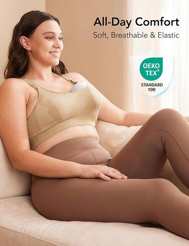 HOFISH Nursing Bras for Breastfeeding, Medium Support Nursing Sports Bra Wireless Comfort Maternity Bra in Saudi Arabia