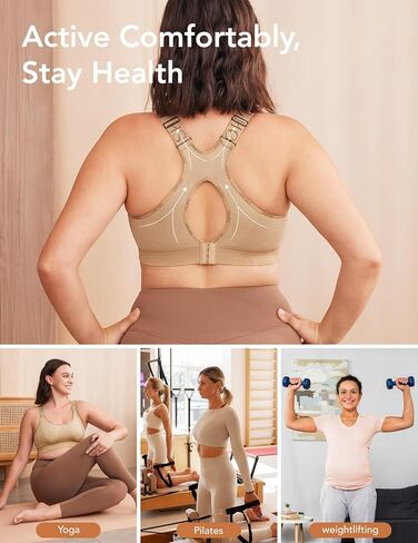 HOFISH Nursing Bras for Breastfeeding, Medium Support Nursing Sports Bra Wireless Comfort Maternity Bra in Saudi Arabia