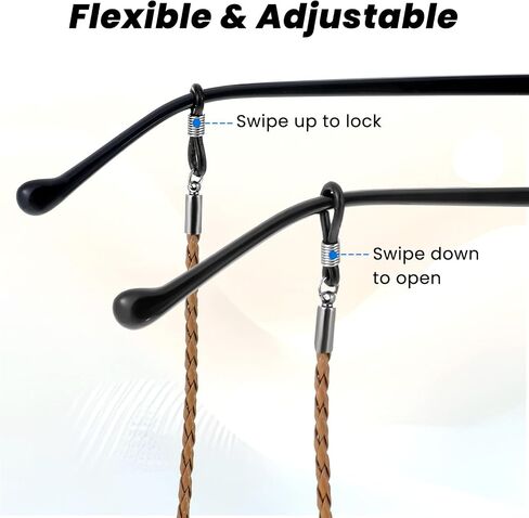 8 PCS Eyeglasses Eyeglasses أحواض نظارات العيون حول الرقبة ألوان داكنة أنيقة سلسلة النظارات متعددة الألوان مضفر السلسلة in Saudi Arabia