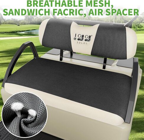 أغطية مقاعد عربة الجولف العالمية تناسب عربة الجولف القديمة، مادة متينة قابلة للتنفس تناسب مثل القفازات لسيارة EZGO TXT RXV Club Car DS، سهلة التركيب in Kuwait