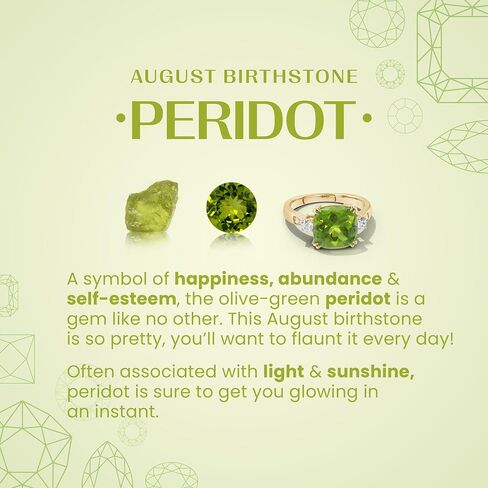 Angara Natural Oval Solitaire Peridot Cocktail Ring in Silver / 14K Solid Gold/Platinum | August Birthstone, Birthday, Engagement, Anniversary, Wedding Jewelry Gift for Women in Saudi Arabia