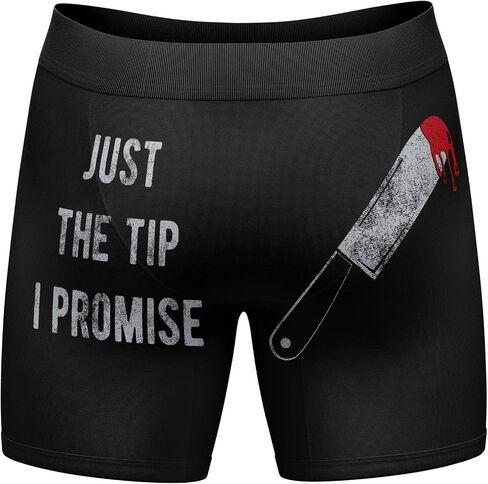 Crazy Dog T-Shirts Mens Just The Tip I Promise Boxer Briefs Funny Saying Halloween Gag Gift Graphic Underwear in Saudi Arabia