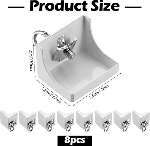 Zonon 8 Pcs End Caps for Curtain Track White Drapery Rail Hook Curtain Track End Stop for Window in Saudi Arabia