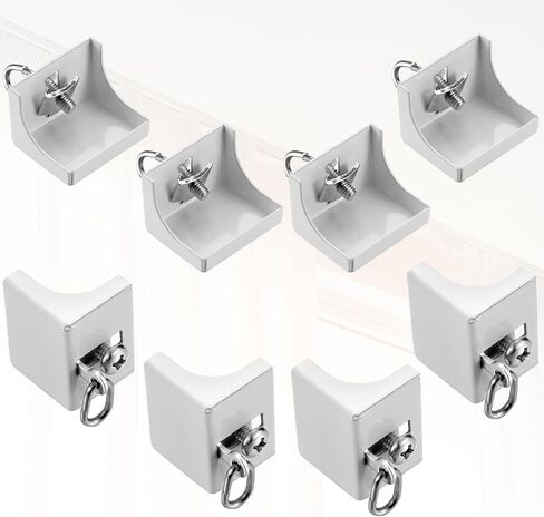 Zonon 8 Pcs End Caps for Curtain Track White Drapery Rail Hook Curtain Track End Stop for Window in Saudi Arabia
